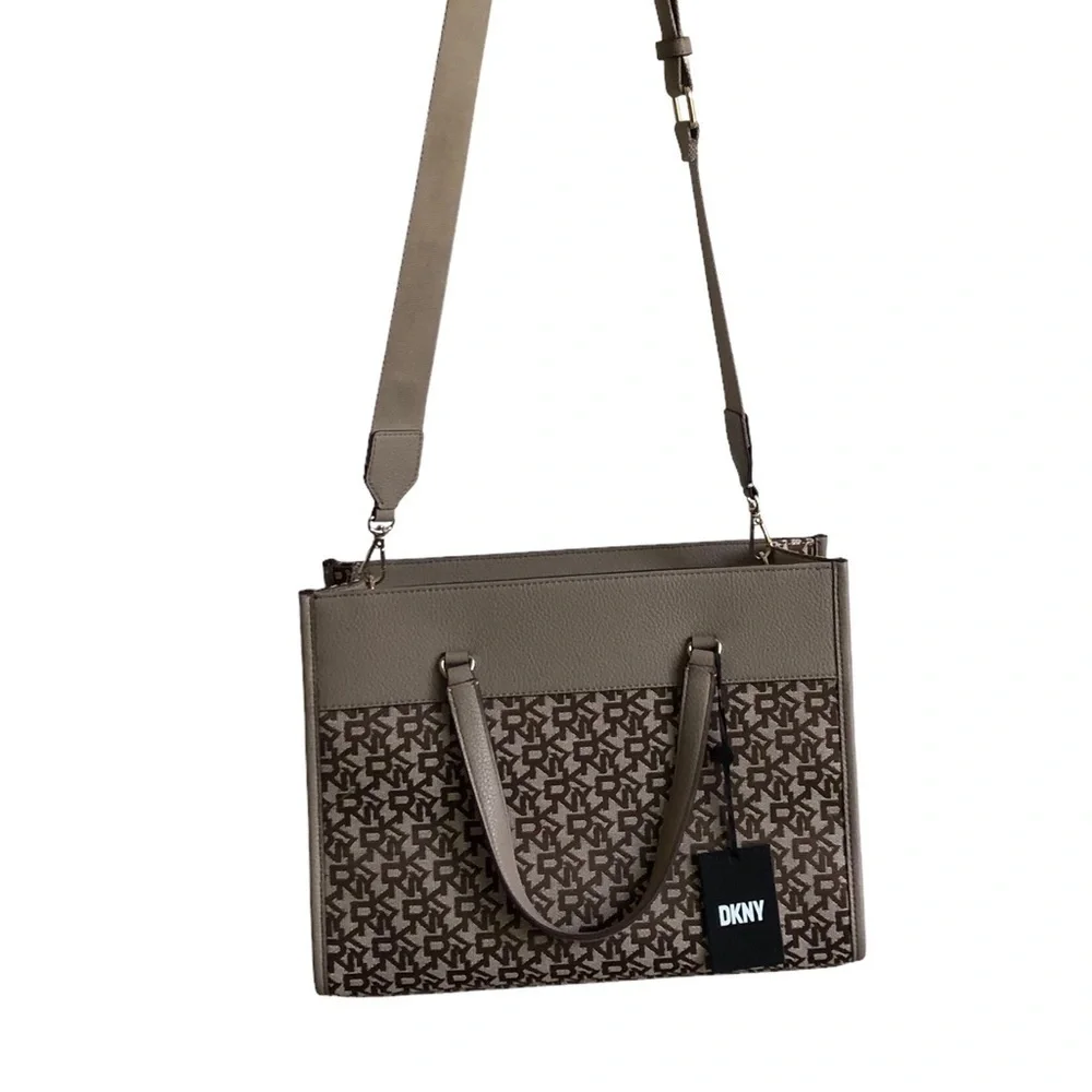 DKNY Zorie MD Jacquard LOGO Tote NWT